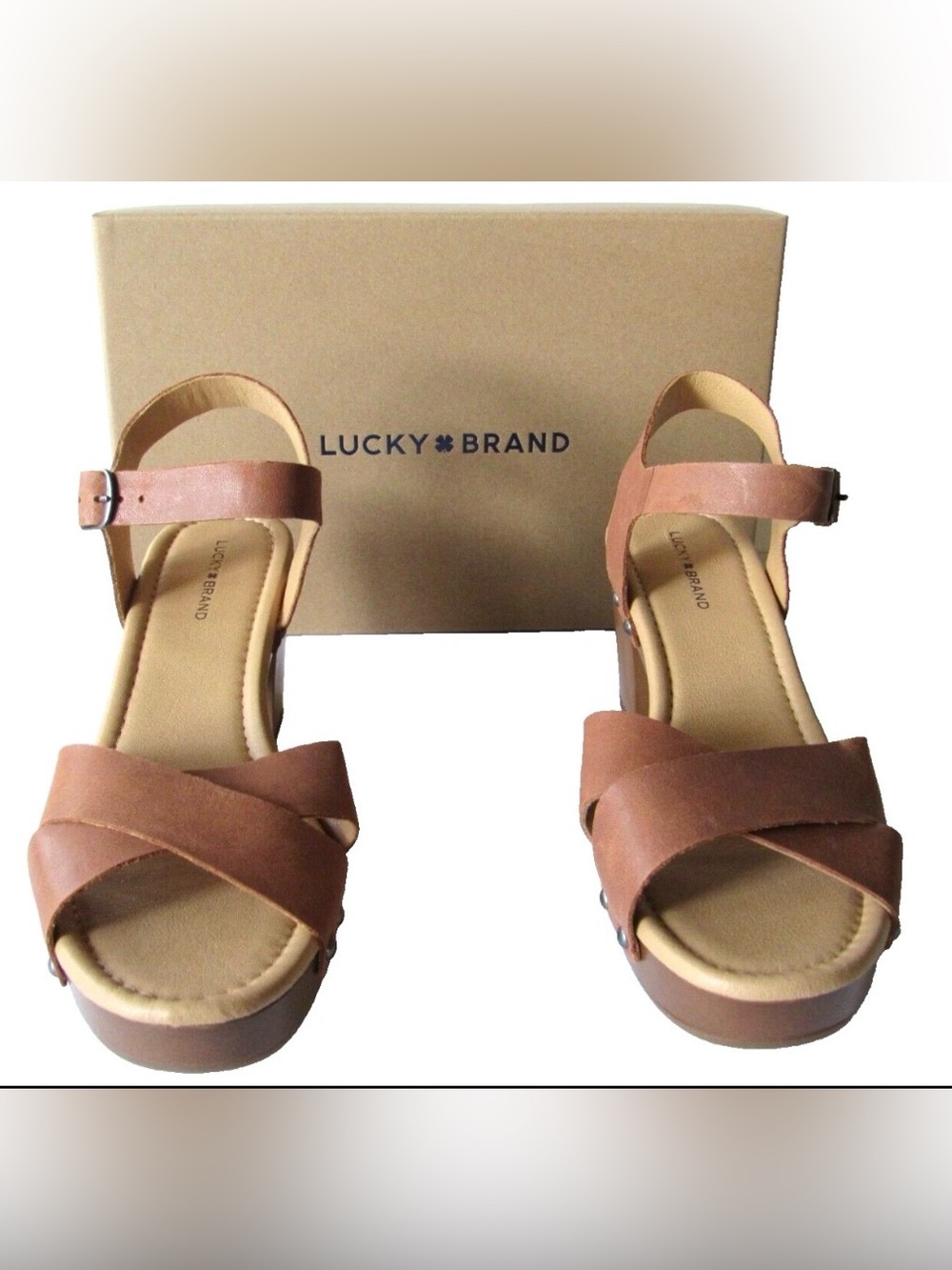 Lucky Brand NWOT Women's Tan “Trisa” Platform Sandals